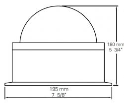 Autonautic CHE-0073 pinta-asennettava kompassi 140 mm ruusulla, musta