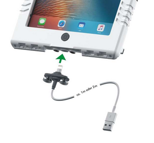 Andres Industries aiShell iPad suojakotelon vesitiivis kaapeli Lightning