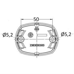 Aqua Signal Serie 34 LED sivuvalo punainen, valkoinen runko