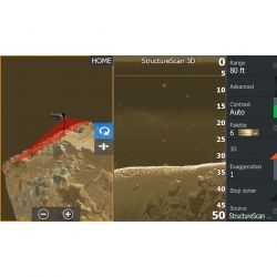 Lowrance/Simrad StructureScan 3D moduli peräpeilianturilla