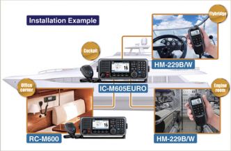 Icom IC-M605E D-luokan DSC VHF-radiopuhelin