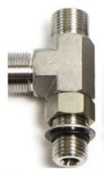 SeaStar 343196 T-liitin (-5 ORB uros - 2x 3/8" Tube)