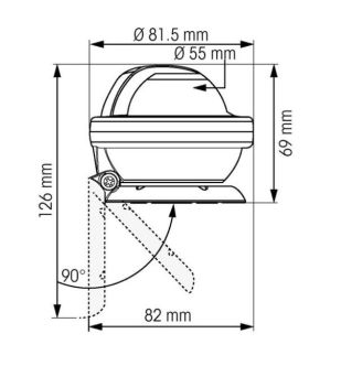 Plastimo Offshore 55 kompassi, valkoinen