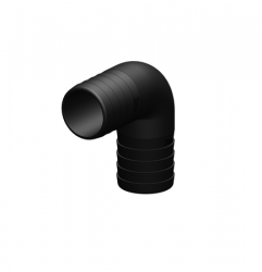 TRUDESIGN Kulmaliitin 90° 38/38 mm Musta