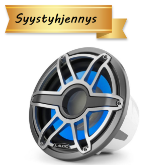 JL Audio 12" M7-12IB Subwoofer titaaninvärisellä Sport-ritilällä ja aseharmaalla rungolla sekä LED-valaistuksella