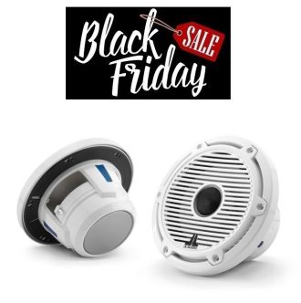 JL Audio 6.5" M6-650x kaiutinpari valkoisella Classic-ritilällä ja rungolla