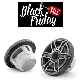 JL Audio 6.5" M6-650x kaiutinpari titaaninvärisellä Sport-ritilällä ja aseharmaalla rungolla