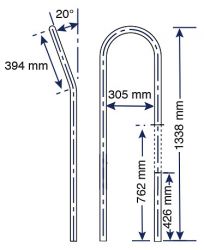 OHJAUSPYÖRÄN TARTUNTAKAARI, KALLISTETTU 1338 MM