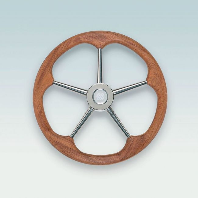 OHJAUSPYÖRÄ RST/TEAK 400mm - Marinea erikoisliike ja verkkokauppa