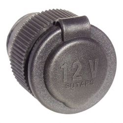 Sutars pistorasia 12V musta, kiristysrengas