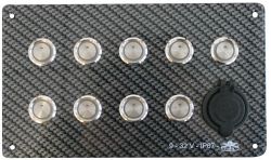 KATKAISINPANEELI 9 KYTKINTÄ + 2 USB