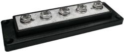 Kytkentäkisko 5×95 mm², musta