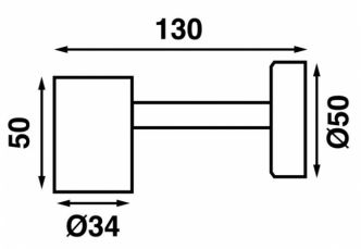 Båtsystem TUBE D1X LED-lukuvalo, alumiini