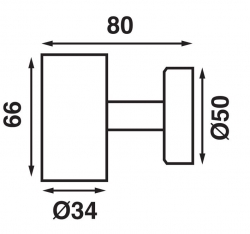 Båtsystem TUBE D2 LED-lukuvalo, alumiini