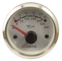 Wema painemittari 25 bar, musta/RST-kehys
