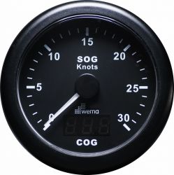 GPS NOPEUSMITTARI 30 s, MUSTA