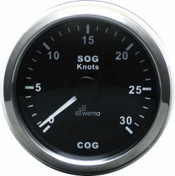 GPS NOPEUSMITTARI 30 s, MUSTA/RST