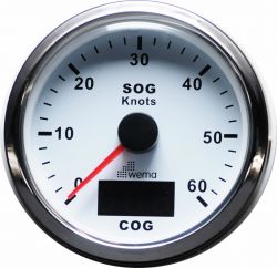 GPS NOPEUSMITTARI 60s VALKOINEN/RST