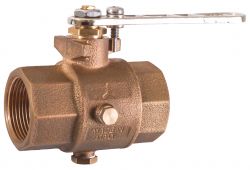 Kuulaventtiili 1' vedenpoistolla pronssi