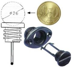 Tyhjennystulppa muovia musta