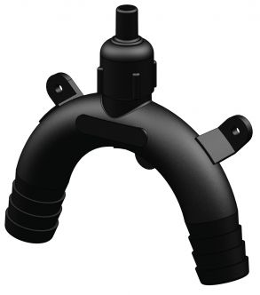 TRUDESIGN Laponestoventtiili 19 mm musta