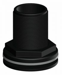 TRUDESIGN Läpivienti 1 1/2" Musta