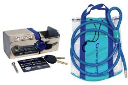 Perämoottorilukko lukitusvaijerilla