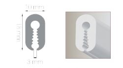 TÖRMÄYSLISTA PVC 25M/RLL MUSTA