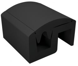 TÖRMÄYSLISTA QBE 65MM, MUSTA, 12M