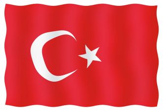 Vierailulippu Turkki 20 x 30 cm