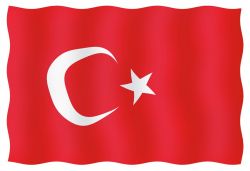 Vierailulippu Turkki 20 x 30 cm