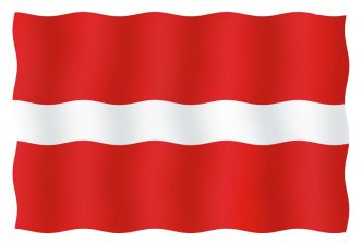 Vierailulippu Latvia 20 x 30 cm