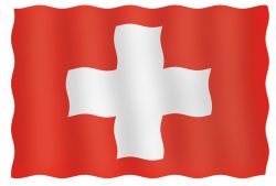 Vierailulippu Sveitsi 20 x 30 cm