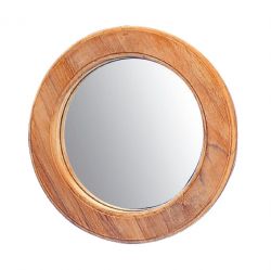 Tiikkinen peili, pyöreä 27cm