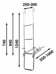 Båtsystem Keulatikas 124 cm 4-askelmaa