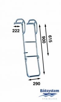 Båtsystem Keulatikas kädensijalla 900 mm