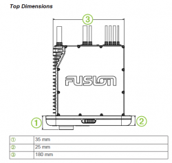 Fusion MS-AV755 soitin Radio/DVD/USB/Bluetooth/NMEA2000