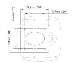 Scanstrut PowerTower® 15 cm alumiinijalka tutka-antennille, musta