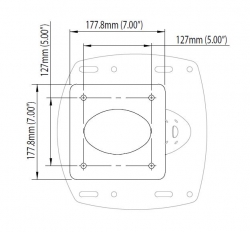 Scanstrut PowerTower® 15 cm alumiinijalka tutka-antennille