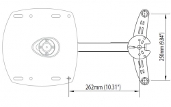 Scanstrut antenni-/valomasto PowerTower® alumiinijalalle