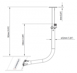 Scanstrut antenni-/valomasto PowerTower® alumiinijalalle