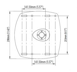 Scanstrut PowerTower® 25 cm alumiinijalka tutka-antennille, musta