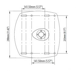 Scanstrut PowerTower® 15 cm alumiinijalka tutka-antennille, musta