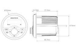 Aquatic GP1 pyöreä venesoitin, Bluetooth