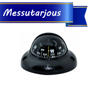 Autonautic C3001 pinta-asennettava kompassi 65 mm ruusulla, musta