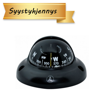Autonautic C3001 pinta-asennettava kompassi 65 mm ruusulla, musta