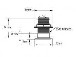 Airmar B150M CHIRP xSonic pohjanläpianturi 12° kulmalla