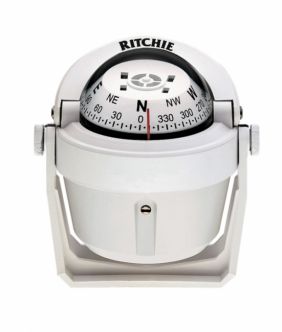 Ritchie Explorer- kompassi sanka-asennuksella, valkoinen
