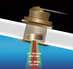 Airmar B60 kallistetun elementin läpivientianturi 50/200 kHz pronssi 20°