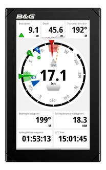 B&G Nemesis 9 monitoiminäyttö